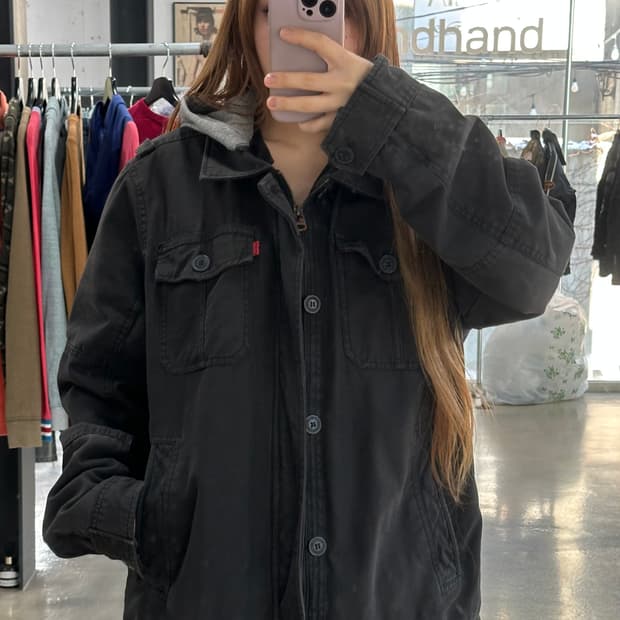 리바이스 후디드 워크 야상자켓