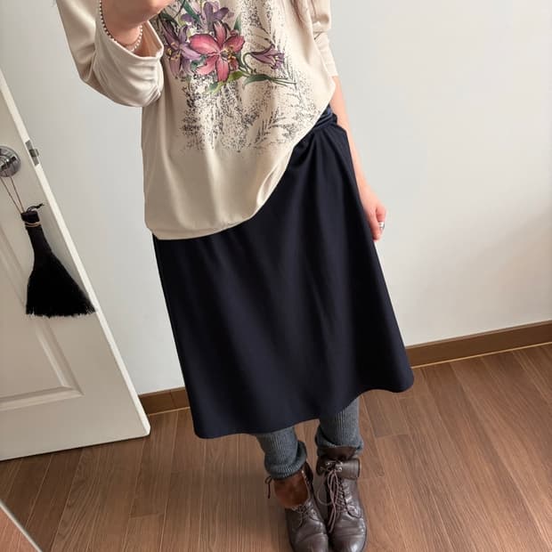 poly | rayon blend skirt