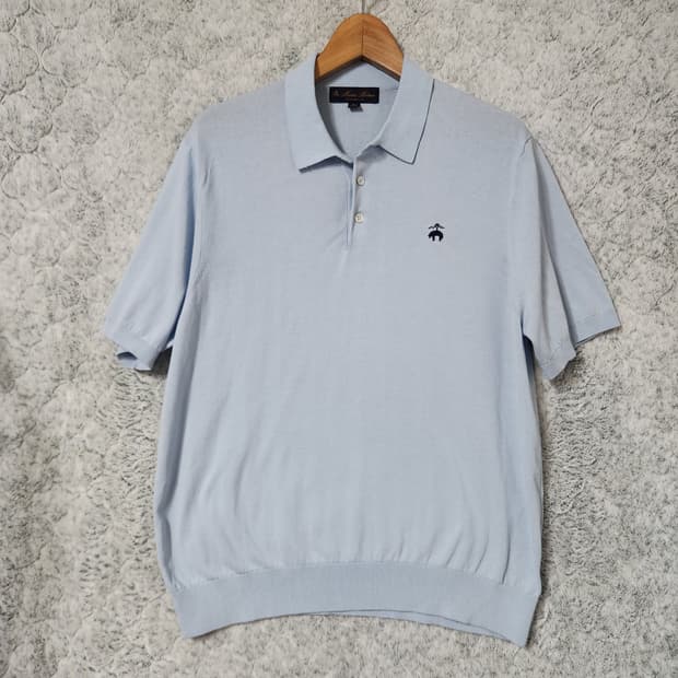 J604 [XL] 브룩스브라더스 니트 반팔 카라티
