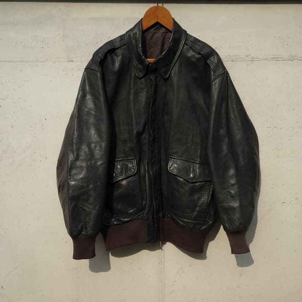 80s L.L. Bean 고트스킨 A-2 플라이트 자켓
