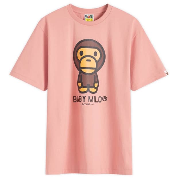 새상품 베이프 베이비마일로 핑크 반팔M