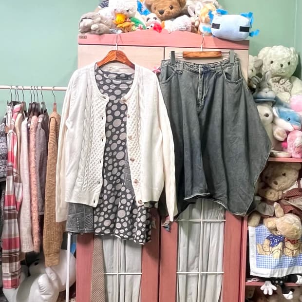 카모메산장 빈티지 모리 코디 세트 (상의세트)