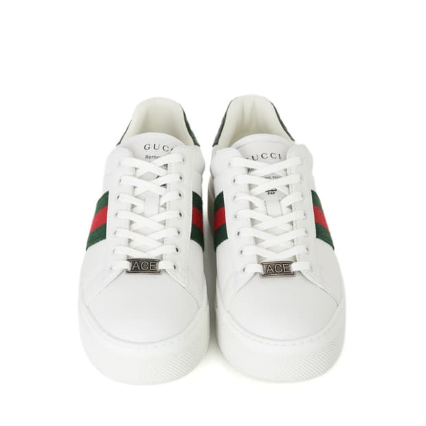 구찌 에이스 스니커즈 화이트 플랫폼 삼선 슈즈 여성운동화 791399