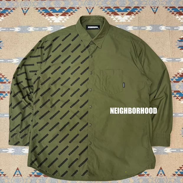[M] 네이버후드 2FACE C 셔츠 카키 