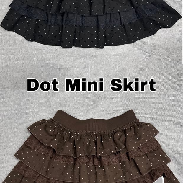 Dot CanCan Mini Skirt