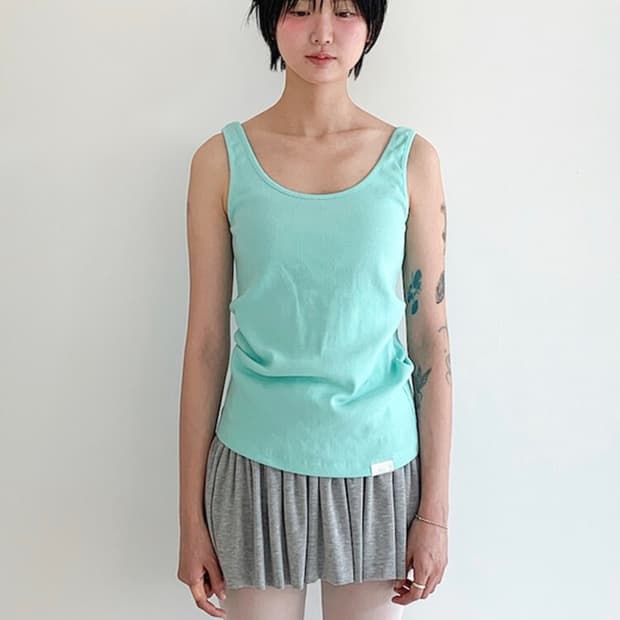 [새상품/당일배송] 샵페어리 베이직 슬리브리스 민트, 샵페어리 레이스