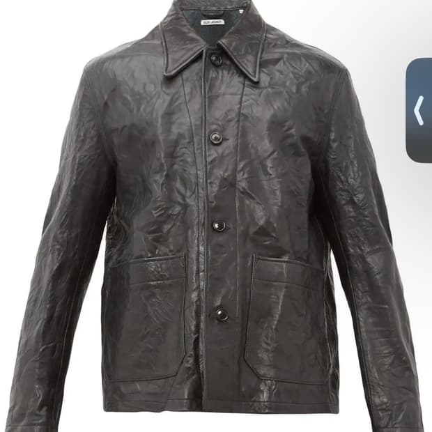 50 아워레가시 박스 레더 자켓