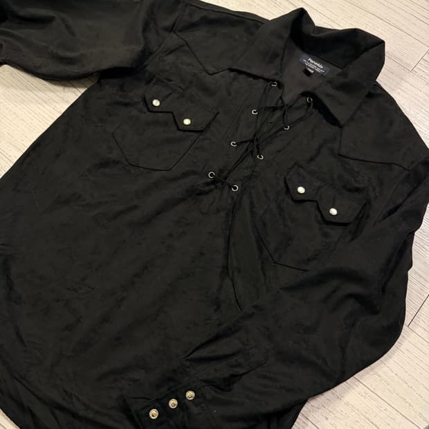 Vorable 블랙 웨스턴 셔츠 M