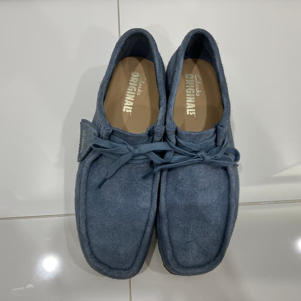 클락스 왈라비 블루 스웨이드 265mm(미국판) 1회 착용