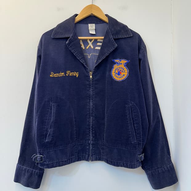 National FFA 텍사스 네이비 코듀로이 재킷