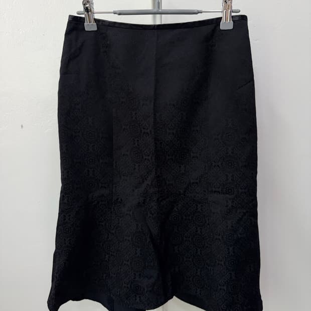 플라워 머메이드 블랙스커트