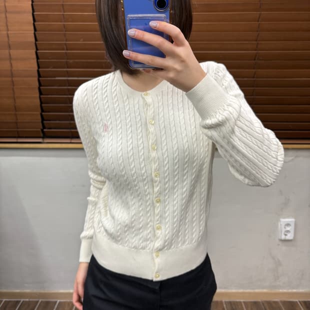 폴로 랄프로렌 꽈배기 케이블 니트 가디건