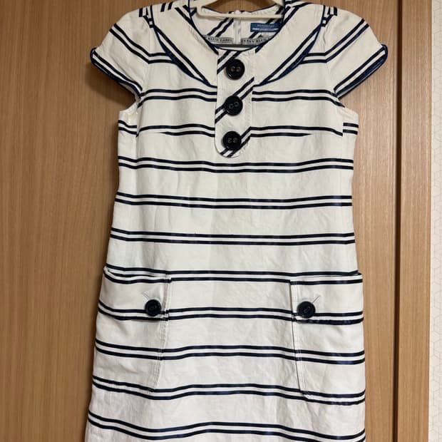 버버리 봄 여름 스트라이프 원피스