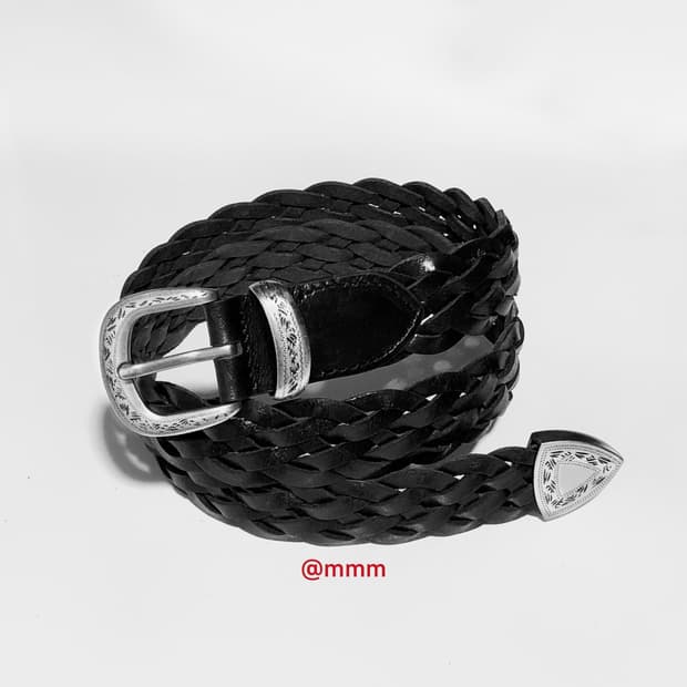 [Unisex] 위빙메쉬 레더 웨스턴 벨트