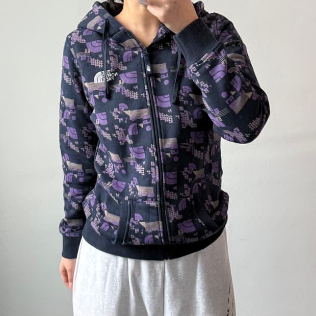 [L] 노스페이스 우먼 그래픽 기모 후드집업