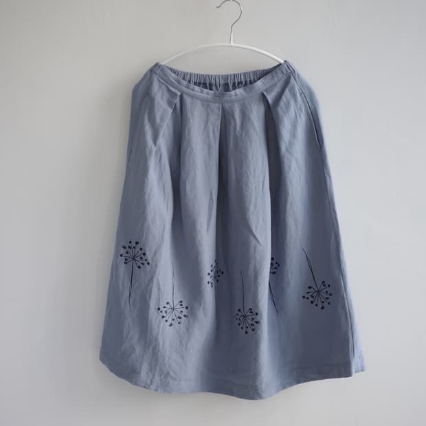 POU DOU DOU • 린넨 맞주름 스커트