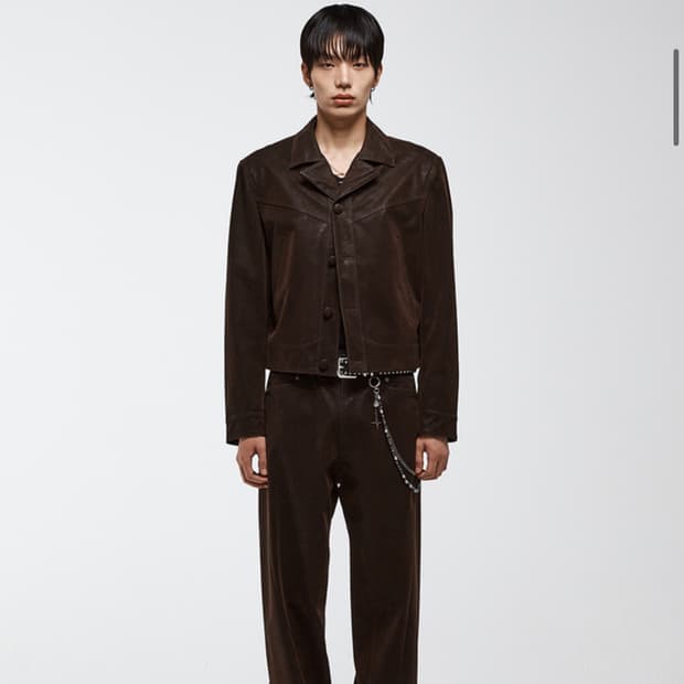 알렌느 크롭 누벅 자켓 새상품