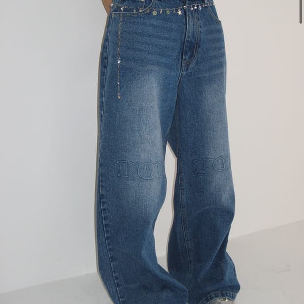 EMBOSSED LOGO 론론데님팬츠