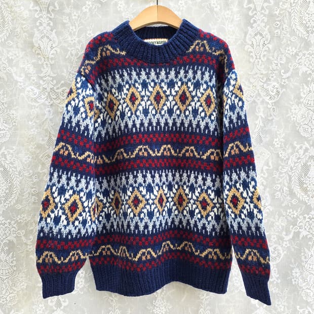 노르딕 빈티지 헤비울 니트