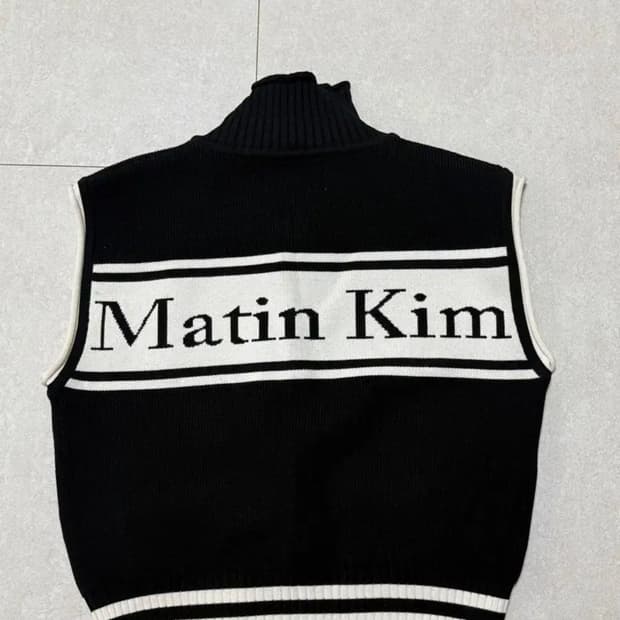마뗑킴 니트 베스트 블랙