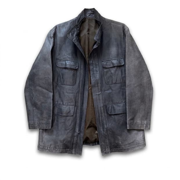 Lambskin High Neck Car Coat