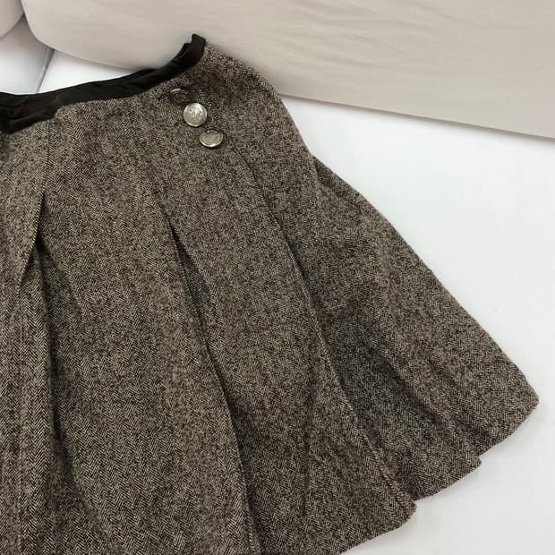 vintage preppy wool skirt