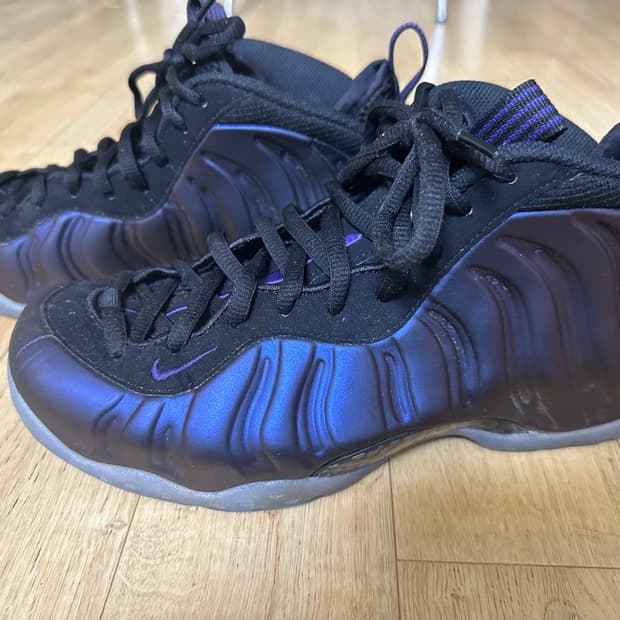 나이키 에어 폼포짓 원 블랙 바시티 퍼플 265