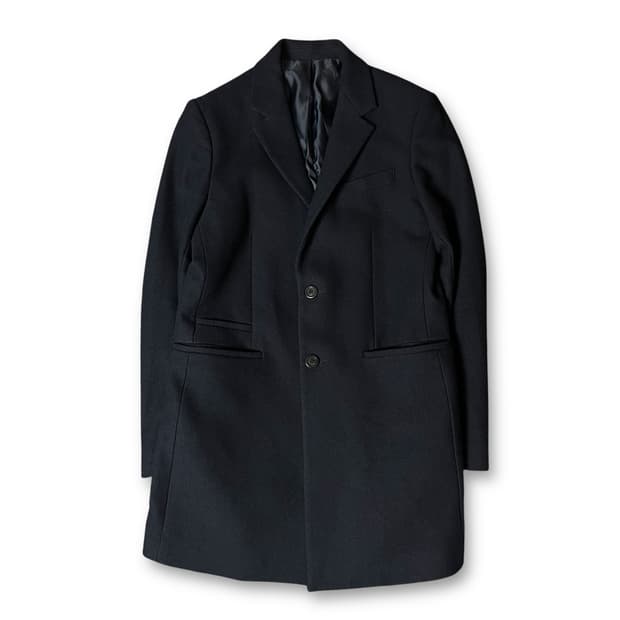 지오다노 울 네이비 싱글 코트 100