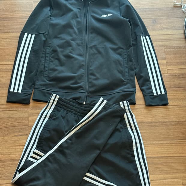 아디다스 트레이닝 세트 블랙 m
