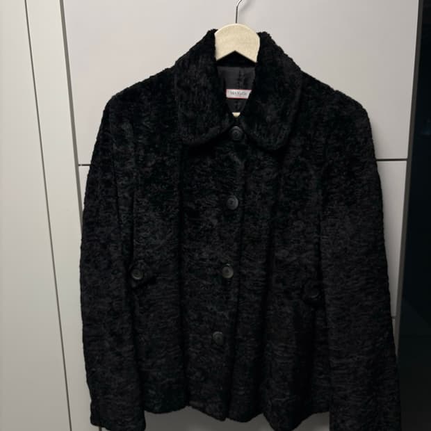 빈티지 Max&Co 막스앤코 블랙 퍼 자켓 44-55