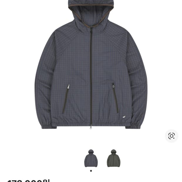 코이세이오 체크 윈드브레이커 퍼플