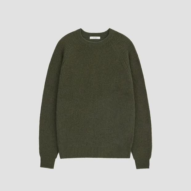 (50)노이어 키드모헤어 오버핏 니트 카키