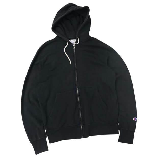 Champion 챔피온 빈티지 C로고 블랙 후드 집업 (L)