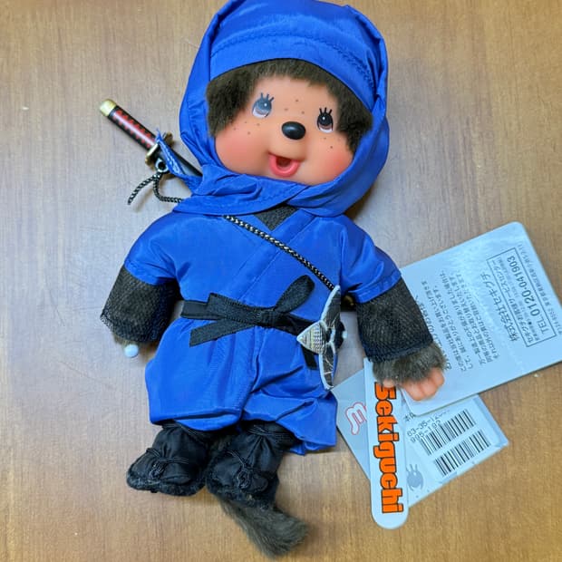 고전 블루 닌자 몬치치인형(새상품)