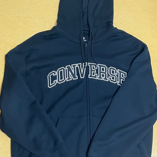 컨버스 레트로 레터링 후드집업 100