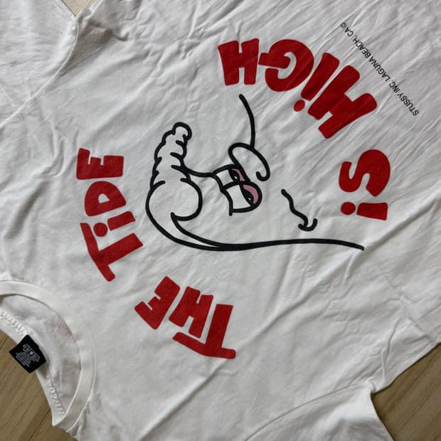 Stussy Tide is High 화이트 티셔츠 L