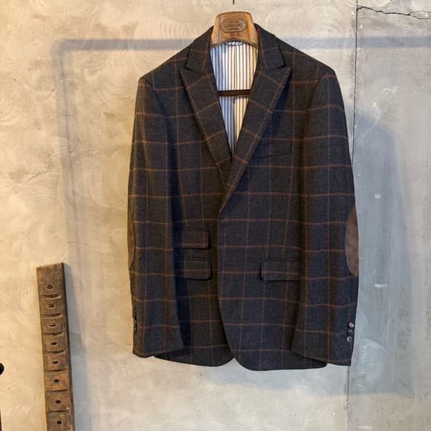 마이클 바스티안 플란넬 패브릭 메인라벨 스포츠자켓 100