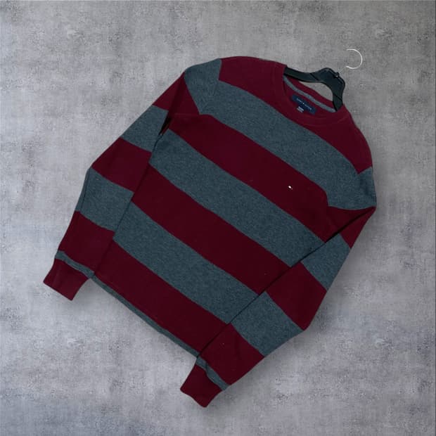 타미힐피거 스몰 로고 믹스 컬러 롱 슬리브