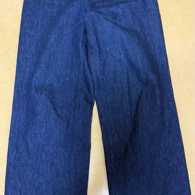 유니클로 와이드스트레이트진 긴기장 68블루