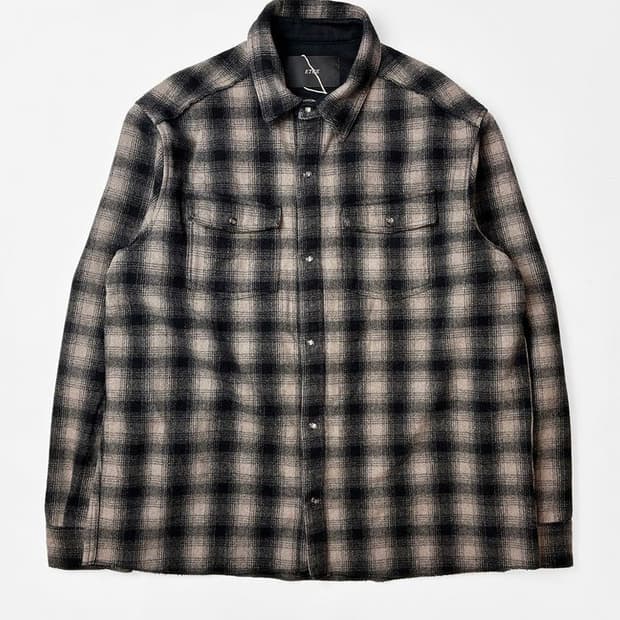 이티씨이 ETCE 24FW 헤비 울 플란넬 체크 셔츠 PN5044