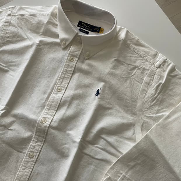 폴로 QR 화이트 옥스포드 셔츠 XL