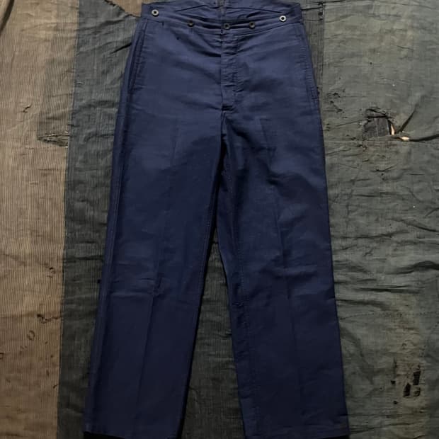 🇫🇷 30~40s 빈티지 프렌치 신치 버클백 워크 팬츠 트라우저