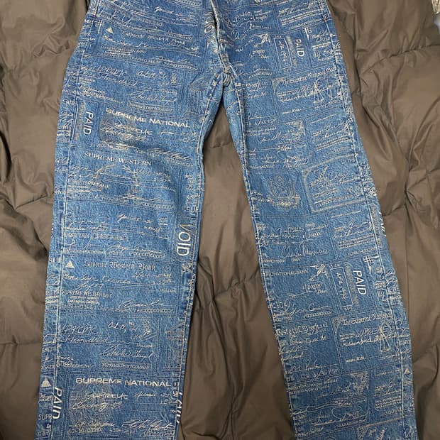 20ss 슈프림 엠브로이드 진 (Embroidered jean)