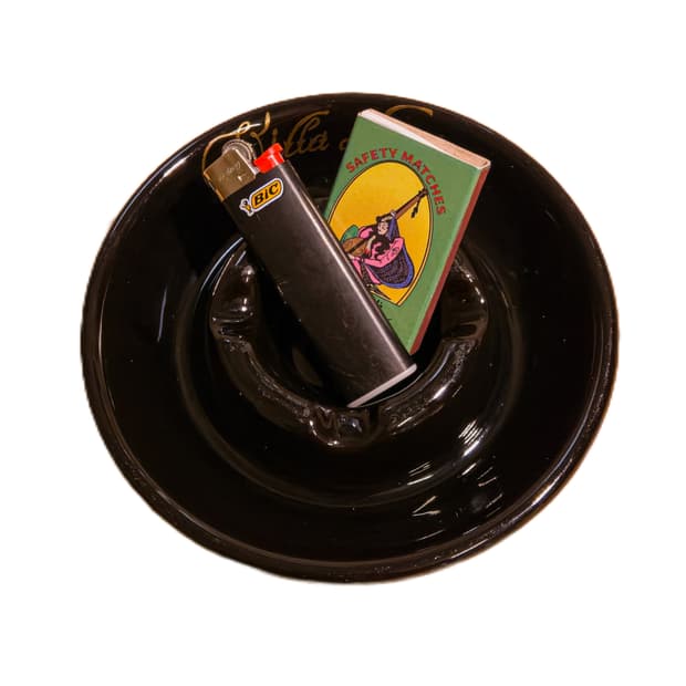 1960s Vintage Hall Black MCM Ashtray