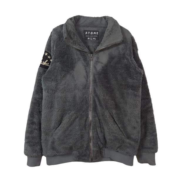 XTANZ 알래스카 자수 보아 후리스 집업 L