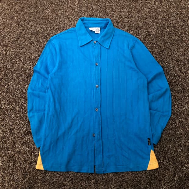 아르마니 익스체인지 블루 코튼 니트 가디건