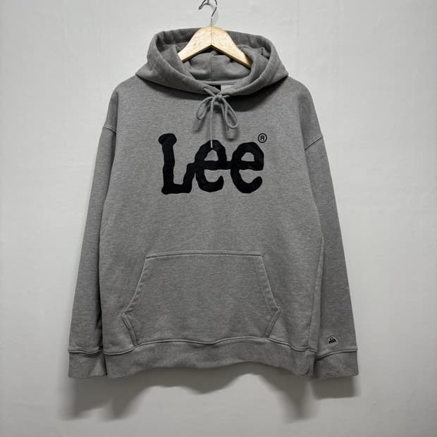 Lee 빅로고 그레이 후드티