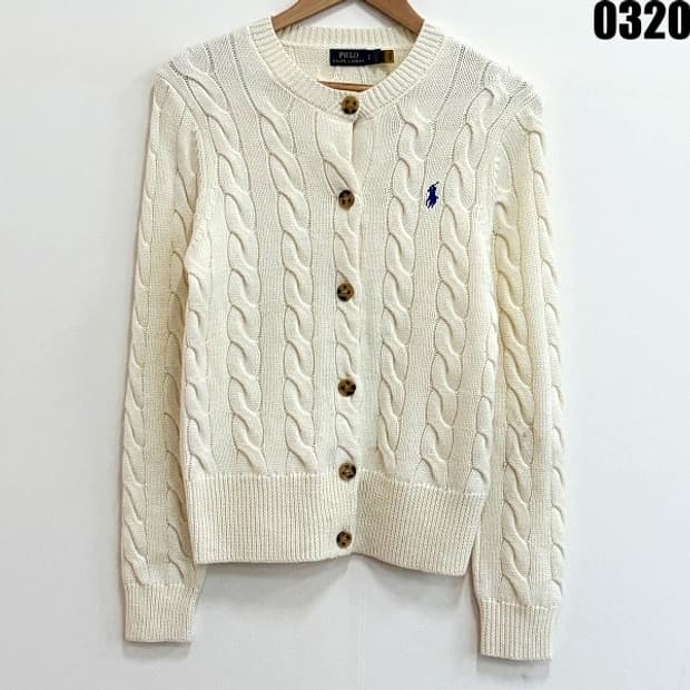 폴로 랄프로렌 케이블 니트 가디건 S