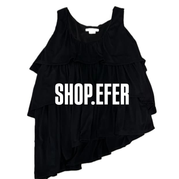 BLACK RUFFLE SLEEVELESS