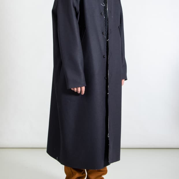 [M] 카미엘 포트젠스 롱 갭 코트 네이비 